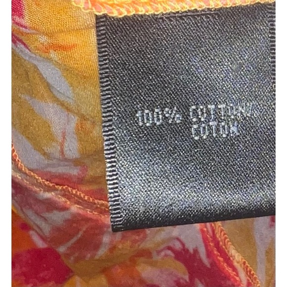 Lafayette 148 bright plunge blouse boho Batik summer sheer size s - Picture 5 of 5